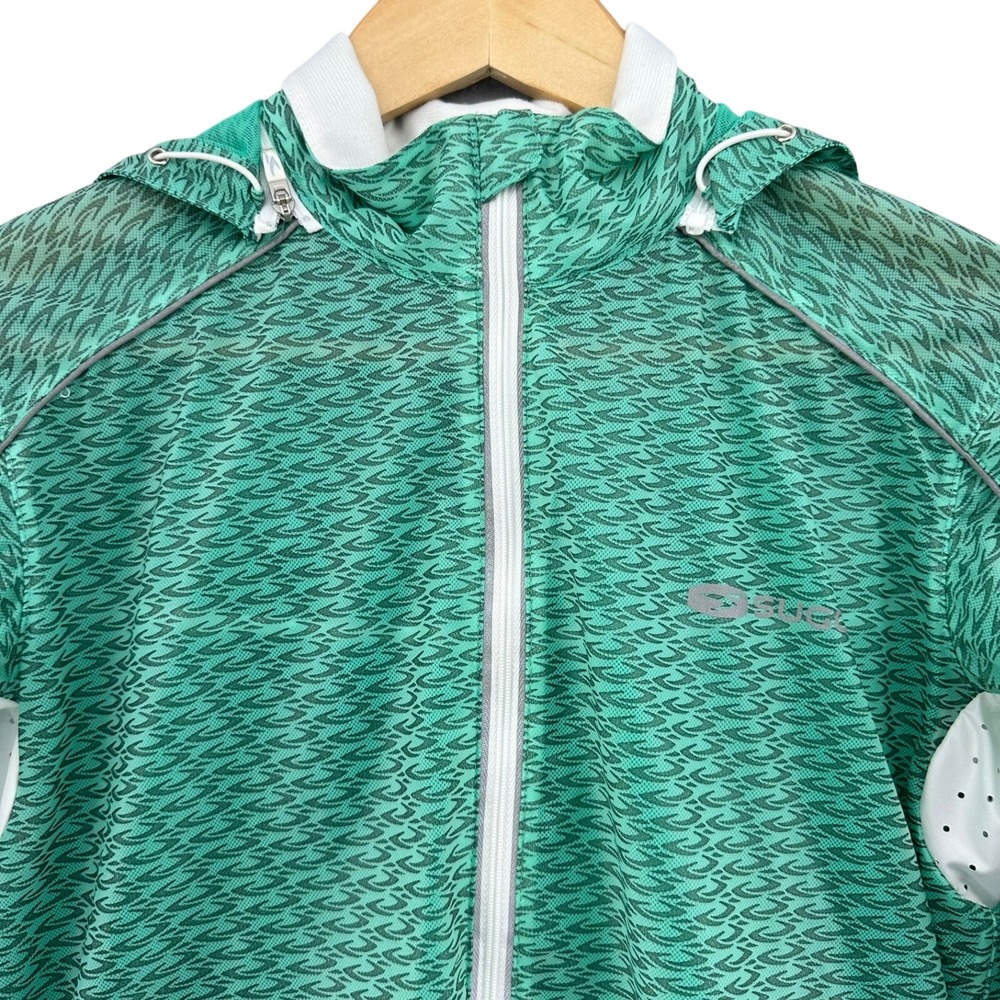 Sugoi Hydrolite Cyclist Jacket Hooded‎ Lightweight Green XS Water Resistant Bike